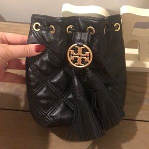 Tory Burch mini bucket bag - black